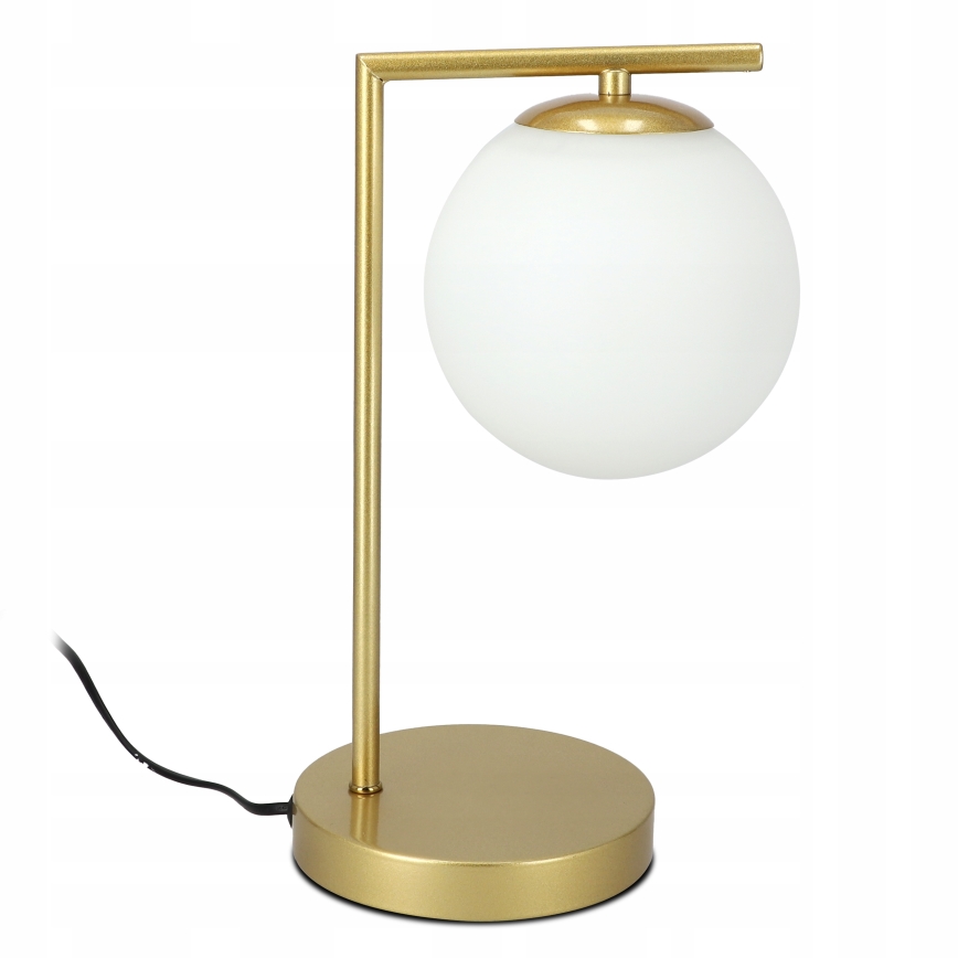 Galda lampa 1xE27/40W/230V zelta/balta