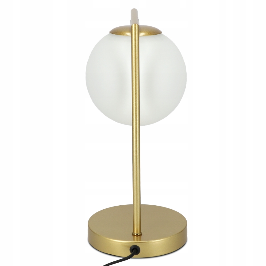 Galda lampa 1xE27/40W/230V zelta/balta