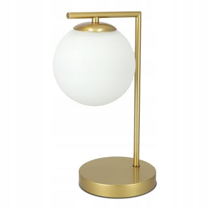 Galda lampa 1xE27/40W/230V zelta/balta