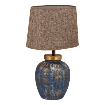 Galda lampa 1xE27/40W/230V zila/bēša