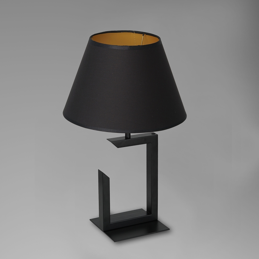 Galda lampa 1xE27/60W/230V 45 cm melna/zeltaina