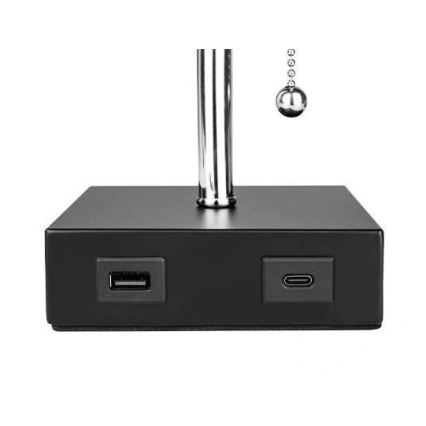 Galda lampa 1xE27/60W/230V ar USB lādētājs