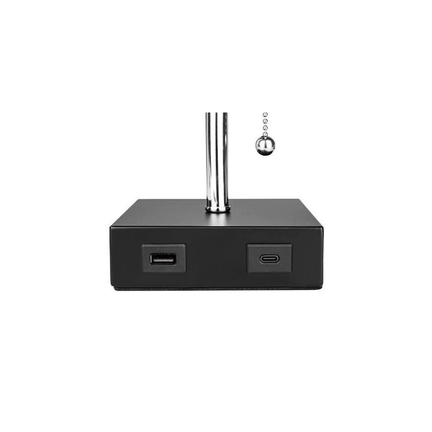 Galda lampa 1xE27/60W/230V ar USB lādētājs