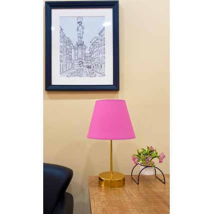 Galda lampa 1xE27/60W/230V rozā/varš