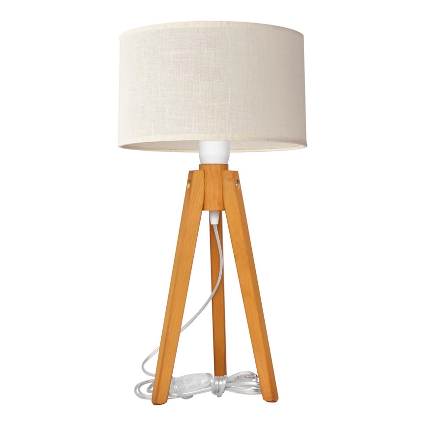 Galda lampa ALBA 1xE27/15W/230V krēmkrāsa/ozols