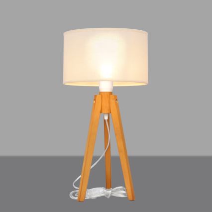 Galda lampa ALBA 1xE27/15W/230V krēmkrāsa/ozols