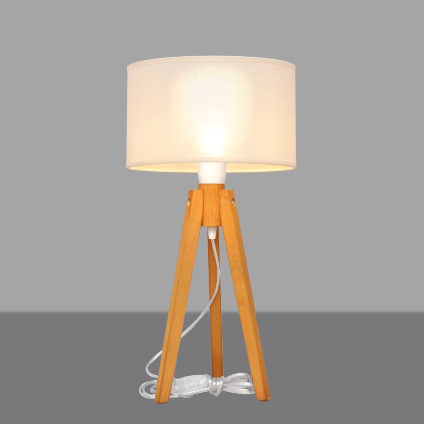 Galda lampa ALBA 1xE27/15W/230V krēmkrāsa/ozols