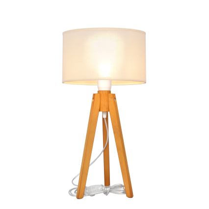 Galda lampa ALBA 1xE27/15W/230V krēmkrāsa/ozols
