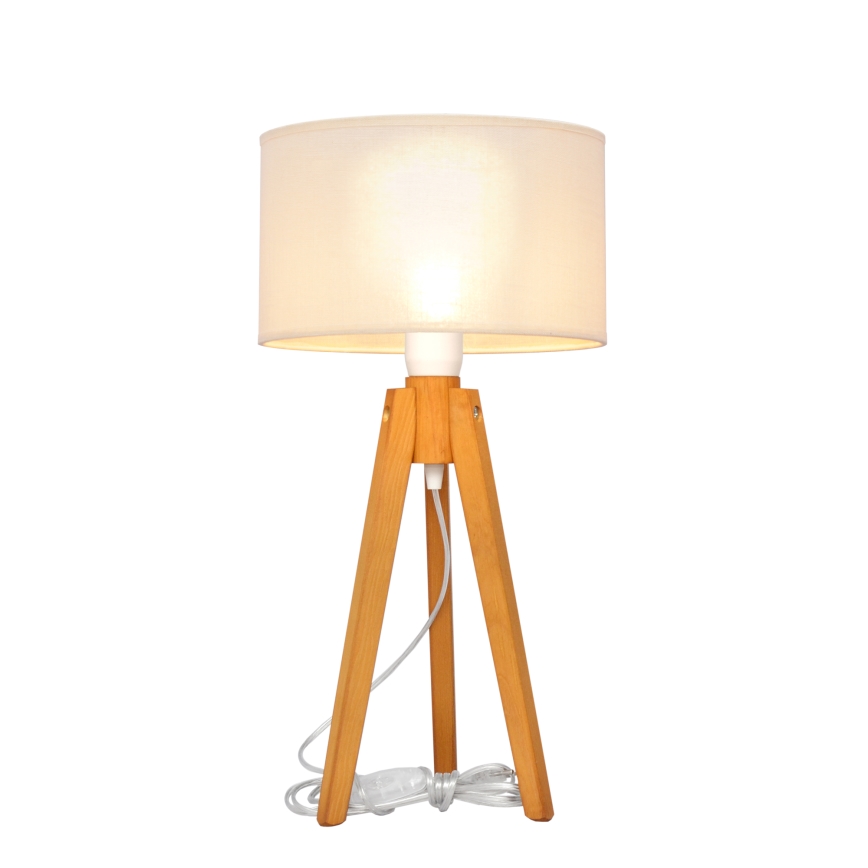 Galda lampa ALBA 1xE27/15W/230V krēmkrāsa/ozols