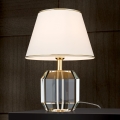 Galda lampa ALEXIS 1xE27/60W/230V krēmkrāsa/zelta/caurspīdīga