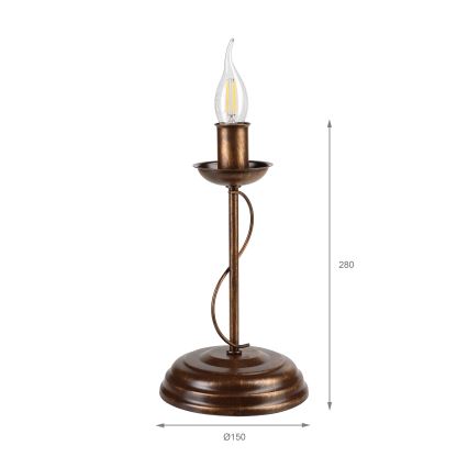 Galda lampa ANTON 1xE14/60W/230V bronzas krāsā