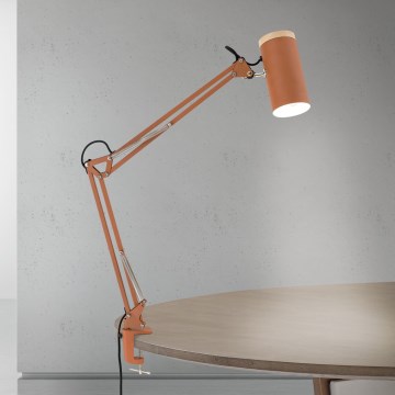 Galda lampa ar skavu GILI 1xE27/40W/230V ķieģeļsarkana