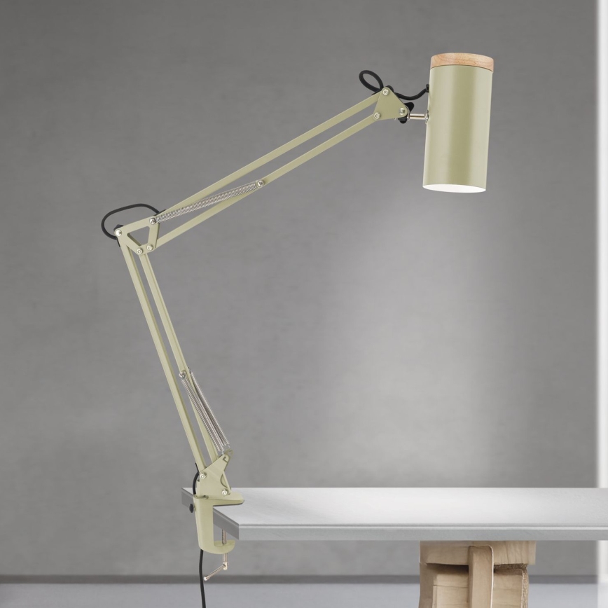 Galda lampa ar skavu GILI 1xE27/40W/230V zaļa