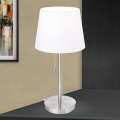 Galda lampa ar USB portu LUDWIG 1xE27/40W/230V 50 cm balta/matēts hroms