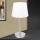 Galda lampa ar USB portu LUDWIG 1xE27/40W/230V 50 cm balta/matēts hroms