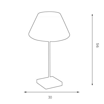 Galda lampa ar USB savienotāju 1xE27/60W/230V balta