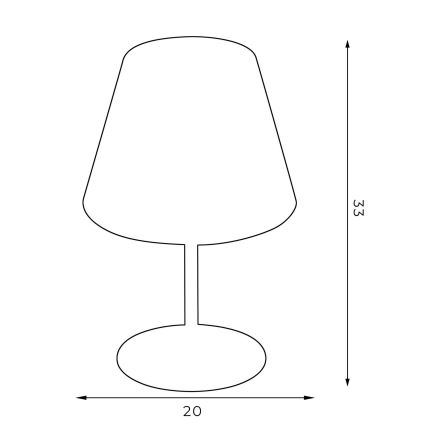 Galda lampa ARDEN 1xE27/60W/230V d. 20 cm balta/zelta