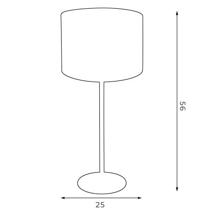 Galda lampa ARDEN 1xE27/60W/230V d. 25 cm melna/zeltaina