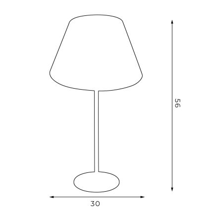 Galda lampa ARDEN 1xE27/60W/230V d. 30 cm balta