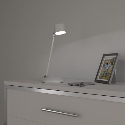 Galda lampa ARENA 1xGX53/11W/230V balta/spīdīgi hromēts