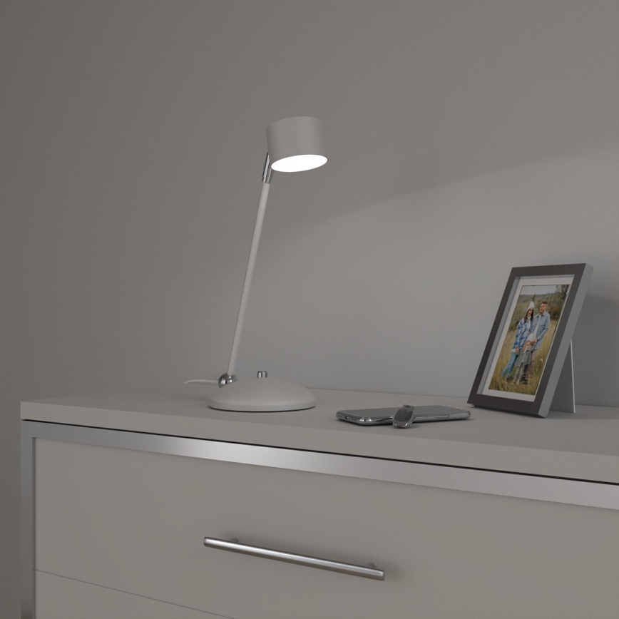 Galda lampa ARENA 1xGX53/11W/230V balta/spīdīgi hromēts