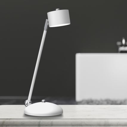 Galda lampa ARENA 1xGX53/11W/230V balta/spīdīgi hromēts