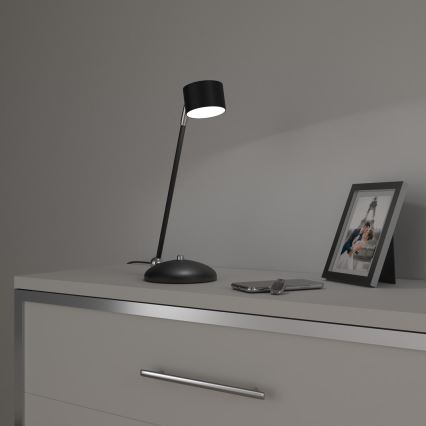 Galda lampa ARENA 1xGX53/11W/230V melna/spīdīgi hromēts