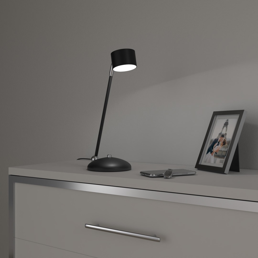 Galda lampa ARENA 1xGX53/11W/230V melna/spīdīgi hromēts