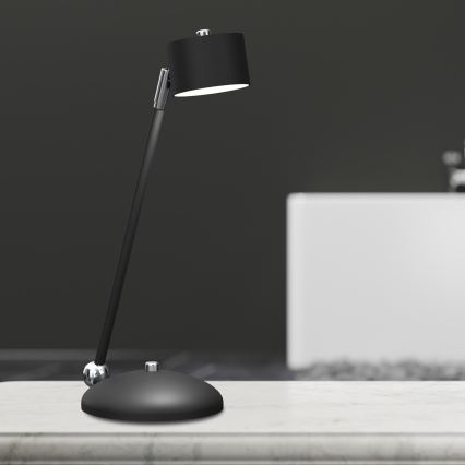 Galda lampa ARENA 1xGX53/11W/230V melna/spīdīgi hromēts