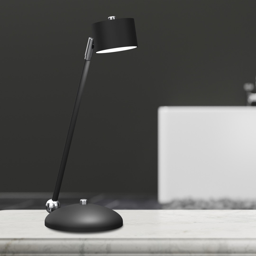 Galda lampa ARENA 1xGX53/11W/230V melna/spīdīgi hromēts