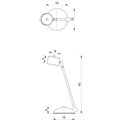 Galda lampa ARENA 1xGX53/11W/230V melna/zelta