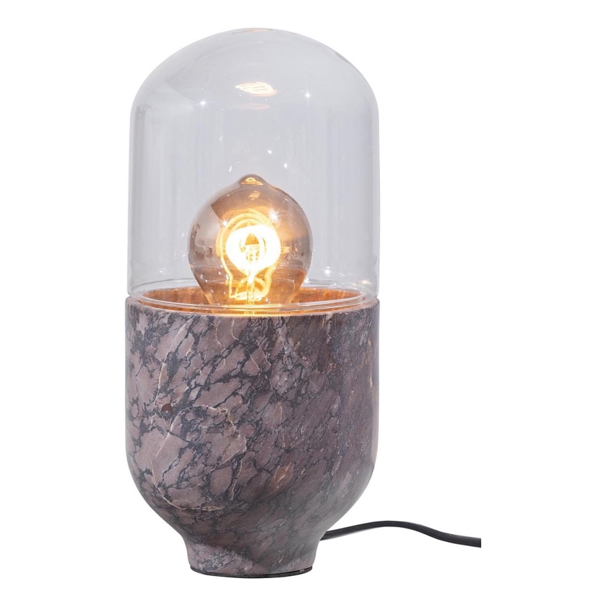 Galda lampa ASEL 1xE27/25W/230V marmors pelēka/brūna