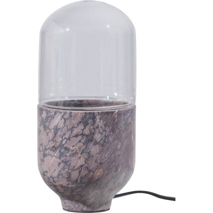 Galda lampa ASEL 1xE27/25W/230V marmors pelēka/brūna