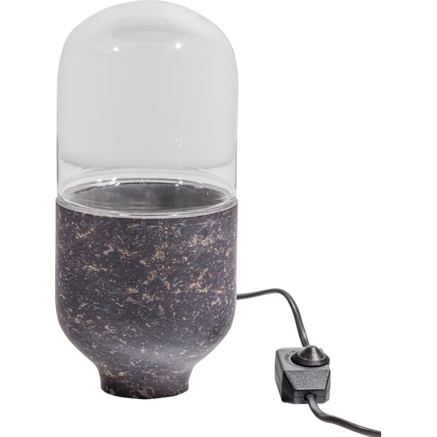 Galda lampa ASEL 1xE27/25W/230V marmors pelēka/brūna