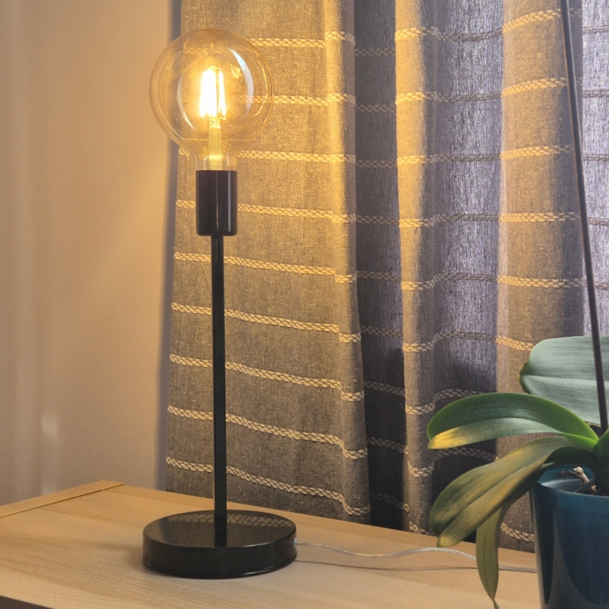 Galda lampa ASTRID 1xE27/60W/230V spīdīgi melna