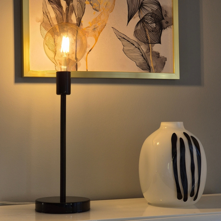 Galda lampa ASTRID 1xE27/60W/230V spīdīgi melna