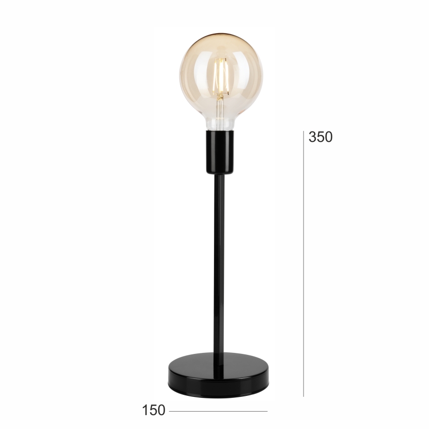 Galda lampa ASTRID 1xE27/60W/230V spīdīgi melna