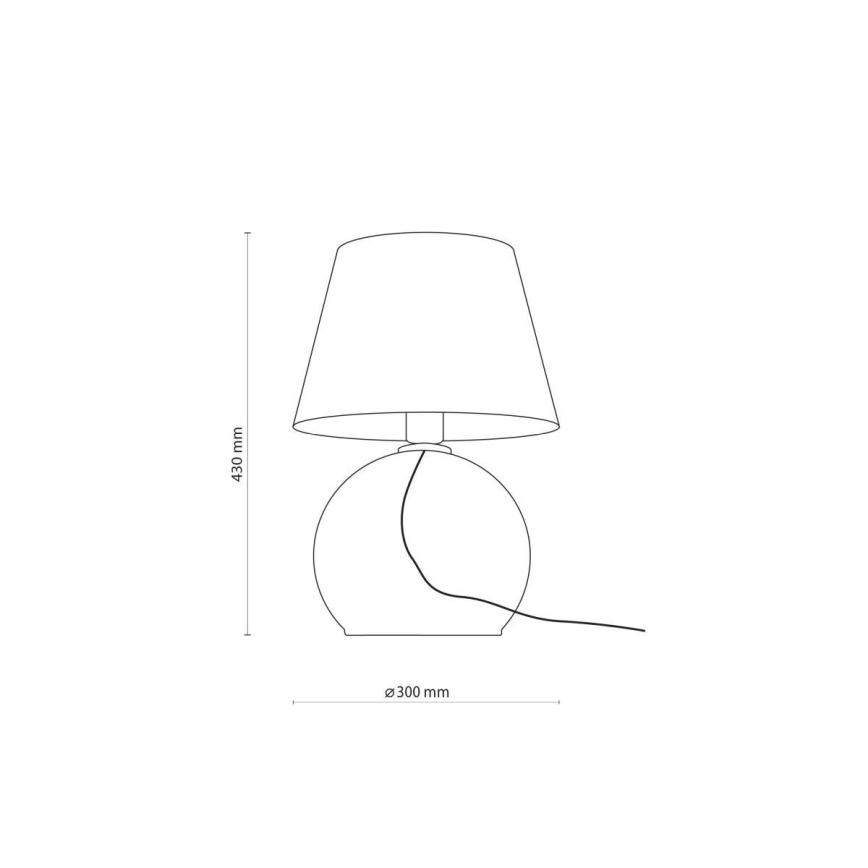 Galda lampa AUREA 1xE27/15W/230V melna/bēša