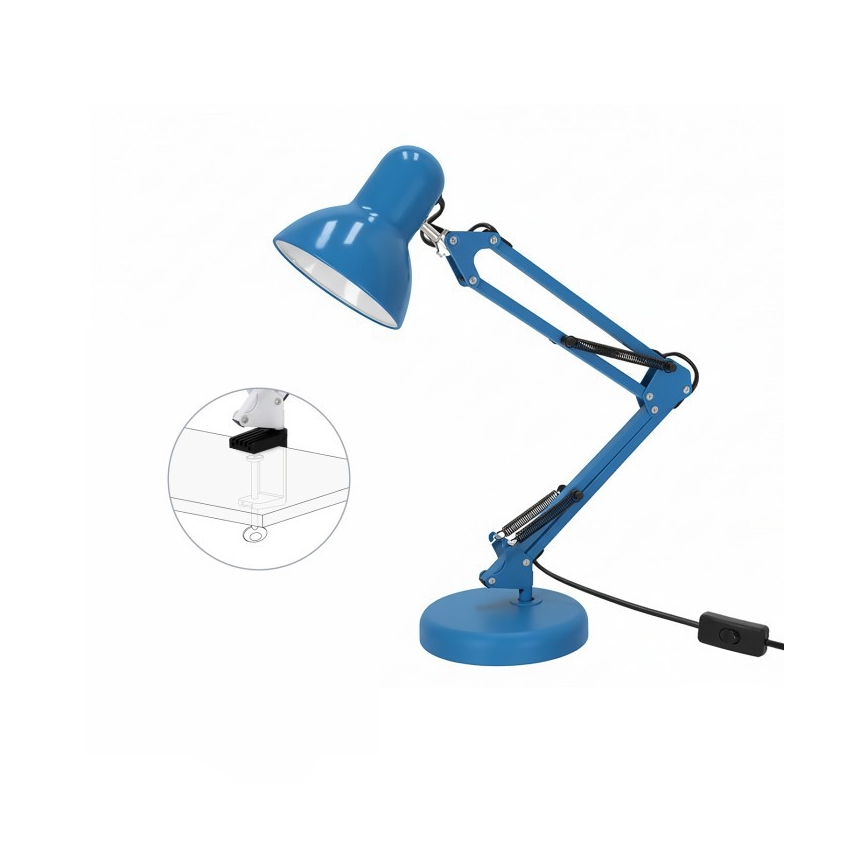 Galda lampa AURIQ 1xE27/60W/230V zila