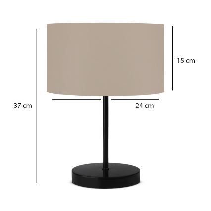 Galda lampa AYD 1xE27/40W/230V bēša/melna
