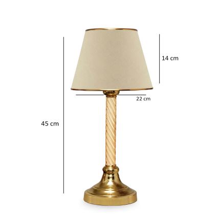 Galda lampa AYD 1xE27/40W/230V bēša/zeltaina