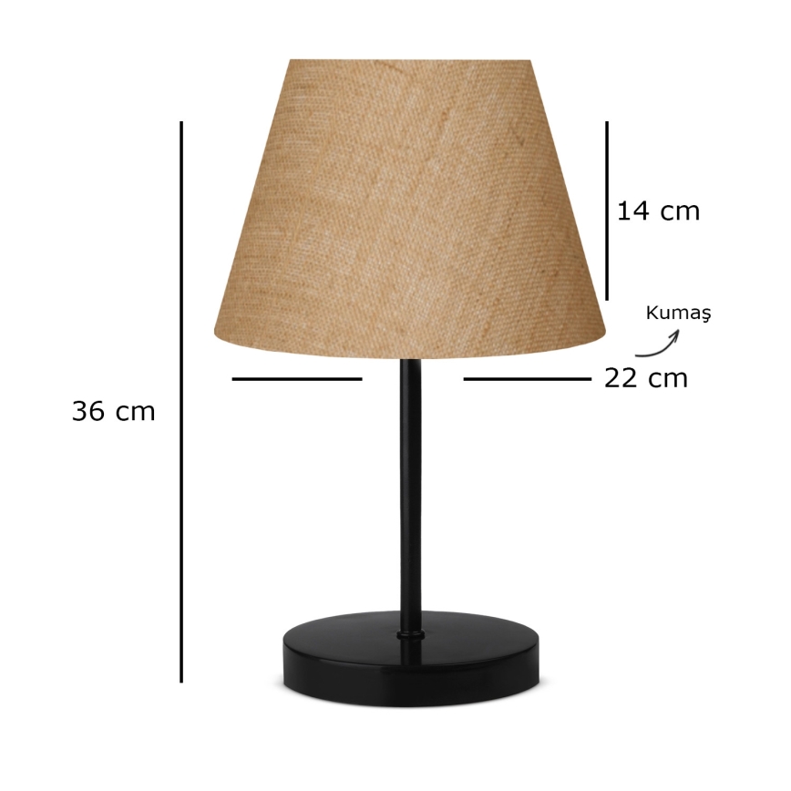 Galda lampa AYD 1xE27/40W/230V brūna/melna