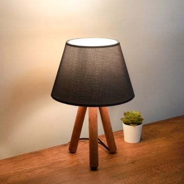 Galda lampa AYD 1xE27/40W/230V brūna/melnā
