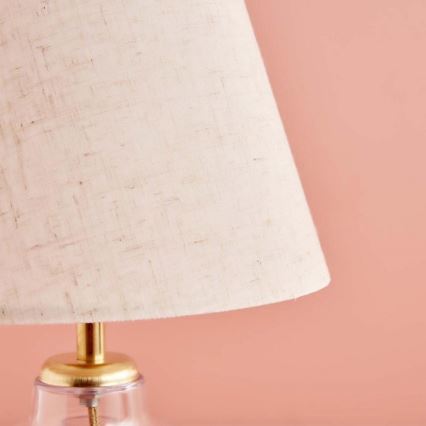 Galda lampa AYD 1xE27/40W/230V krēmkrāsaina/caurspīdīga