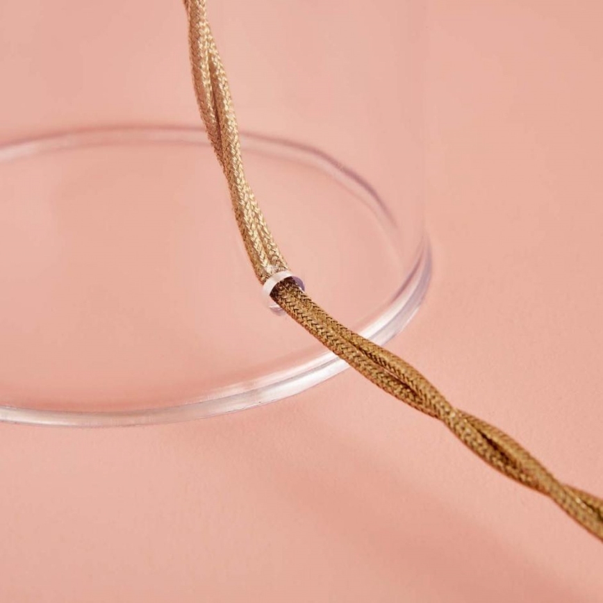 Galda lampa AYD 1xE27/40W/230V krēmkrāsaina/caurspīdīga