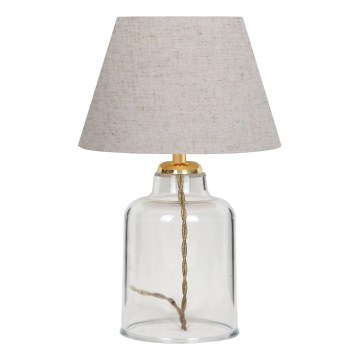 Galda lampa AYD 1xE27/40W/230V pelēka/caurspīdīga