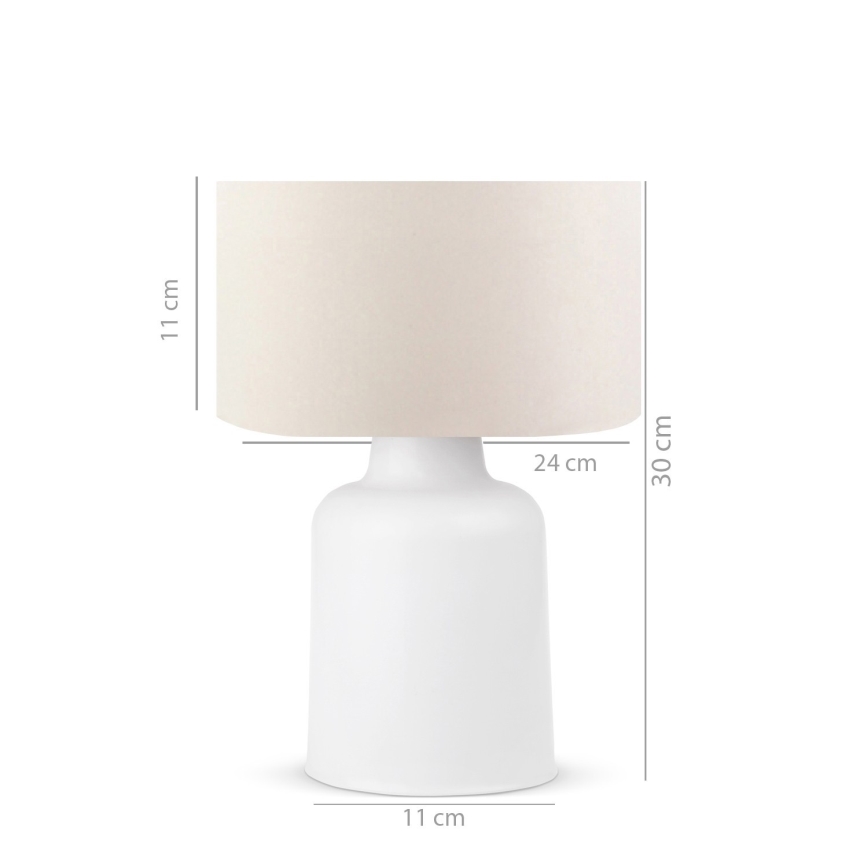 Galda lampa AYD 1xE27/60W/230V bēšs/balts