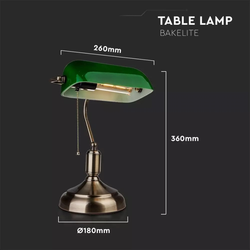 Galda lampa BANKER 1xE27/60W/230V
