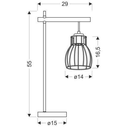 Galda lampa BERNITA 1xE27/60W/230V