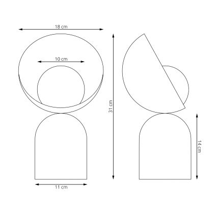 Galda lampa BOTO 1xG9/8W/230V oranžā